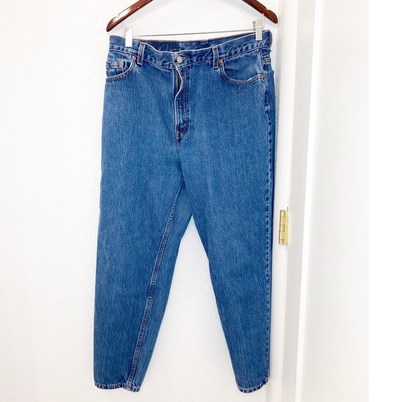 VTG LEVI'S 550 Horseshoe Tapered Leg Relaxed Fit Jean SZ: 14 REG Short - Picture 3 of 11